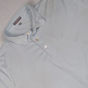 Peter Millar Summer Comfort Striped Mens Golf Polo Kinloch Golf Club Size XL